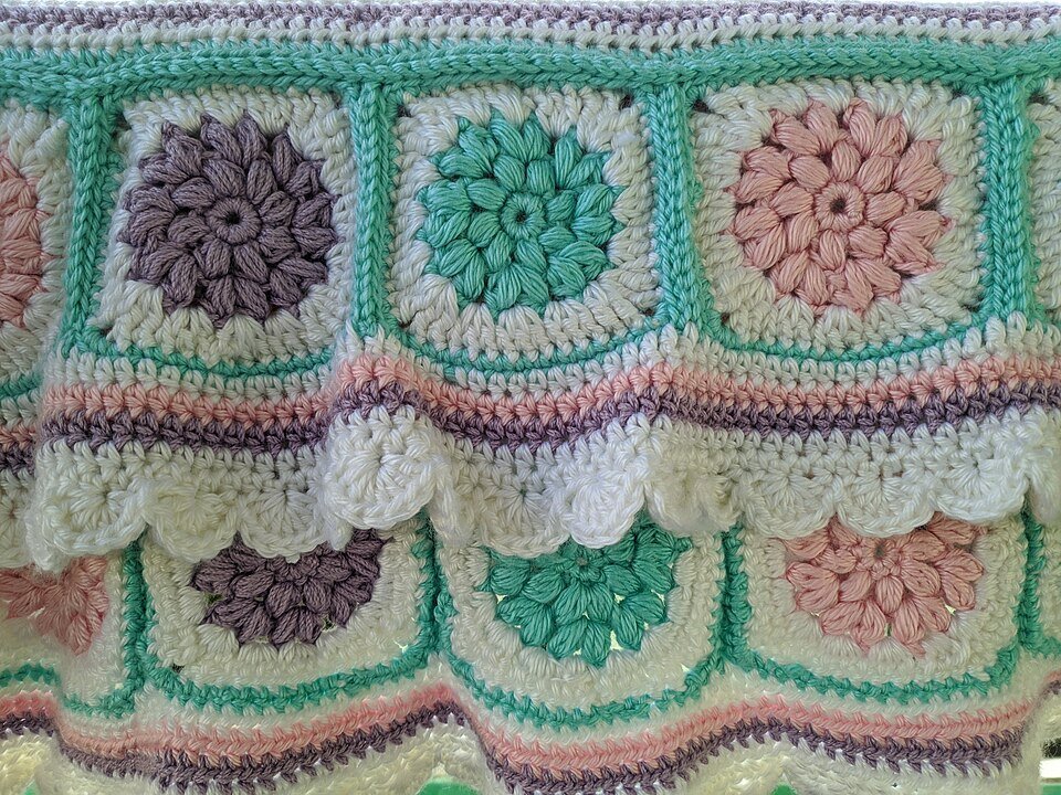 Moss Stitch Baby Blanket